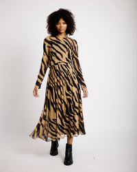 Pleated Mesh Skirt in Big Zebra - Me&B