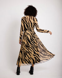 Pleated Mesh Skirt in Big Zebra - Me&B