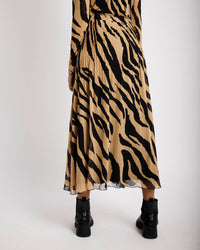 Pleated Mesh Skirt in Big Zebra - Me&B