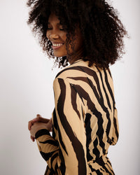 Pleated Mesh Skirt in Big Zebra - Me&B