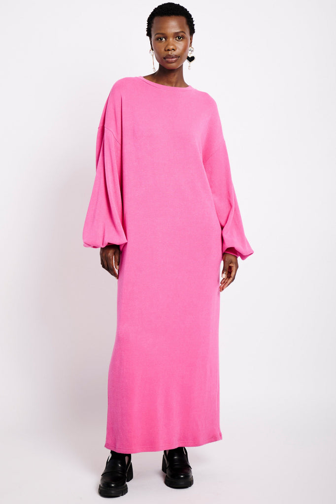 Cut and Sew Maxi Dress in Pink - Me&B