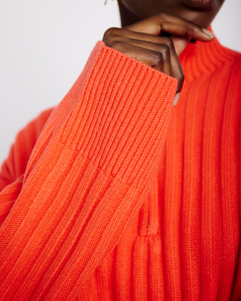 Half Zip Jumper in Coral - Me&B