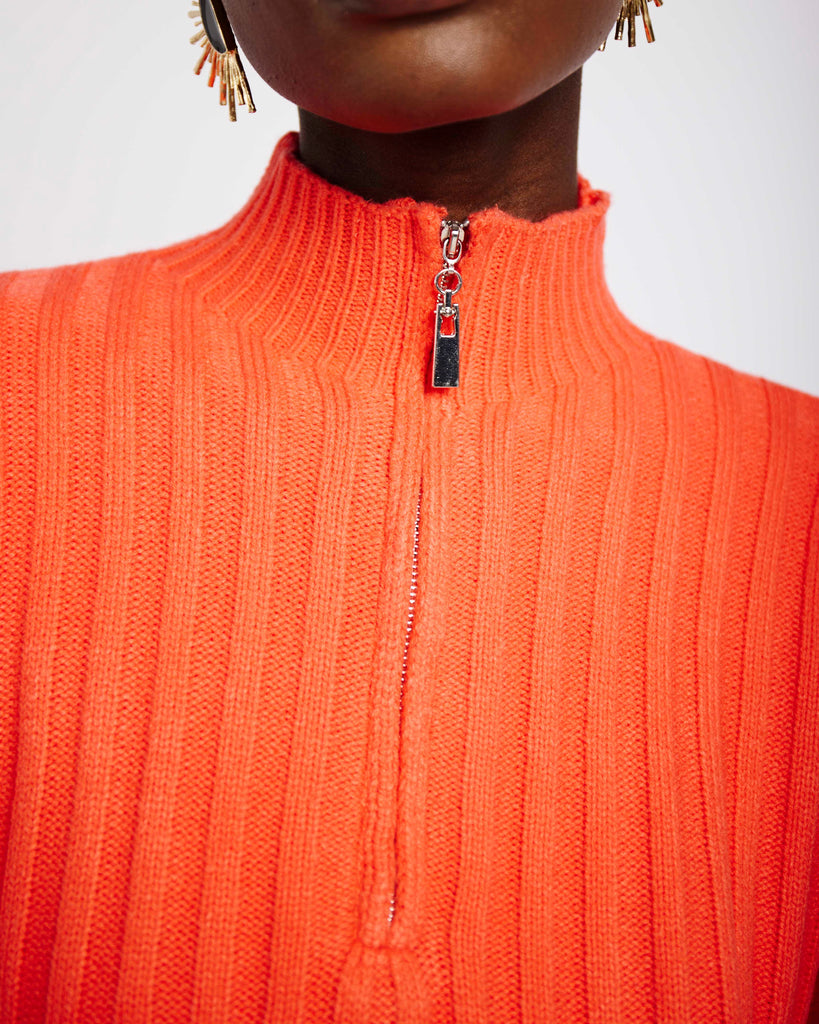 Half Zip Jumper in Coral - Me&B