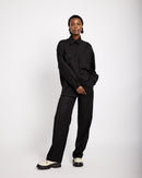 Suiting Shacket in Black Pinstripe - Me&B