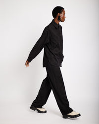 Suiting Shacket in Black Pinstripe - Me&B