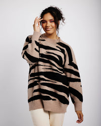 Longer Length Jumper in Natural Tiger - Me&B