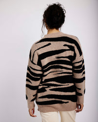 Longer Length Jumper in Natural Tiger - Me&B