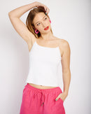 The Shock Cord Basic Cami in White