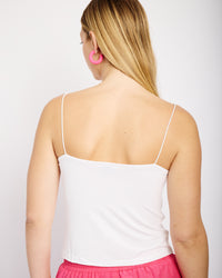 The Shock Cord Basic Cami in White