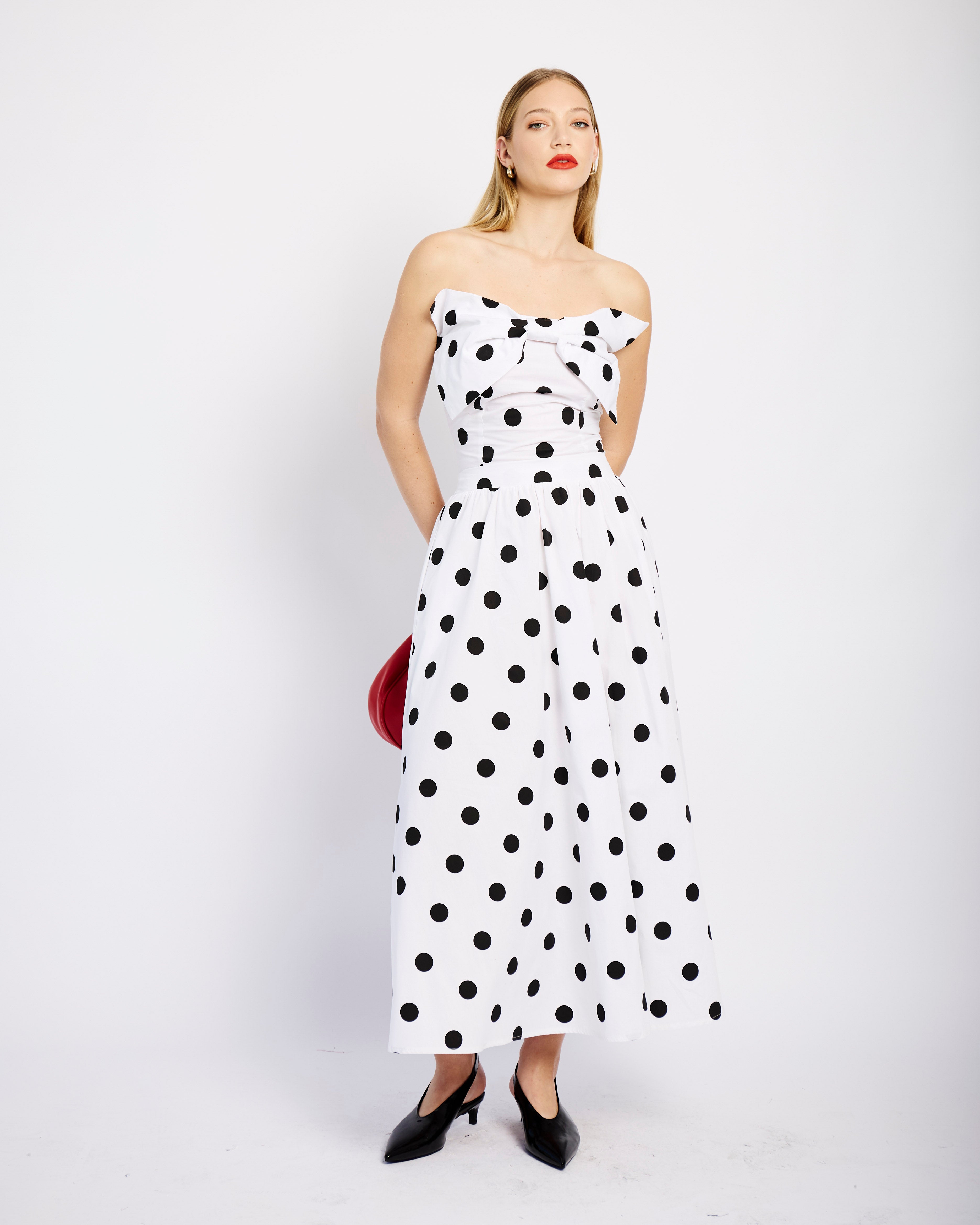 Cotton Poplin Skirt in Spot