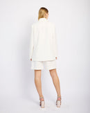 Tailored Pleat Front Short in Milk