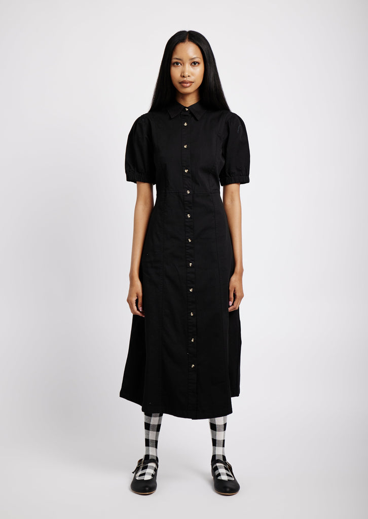 Me&B. Women's Clothing. Denim Shirt Dress in Black. Black Maxi Dress, Local Cape Town Brand. 