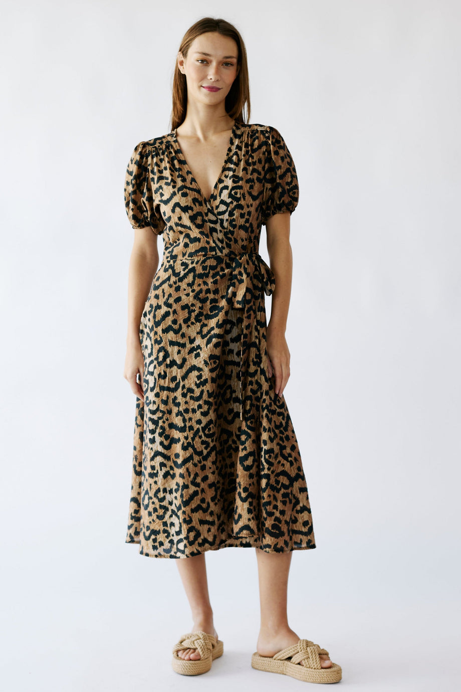 Animal shop wrap dress