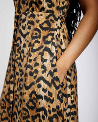 Empire Collar Dress in Animal