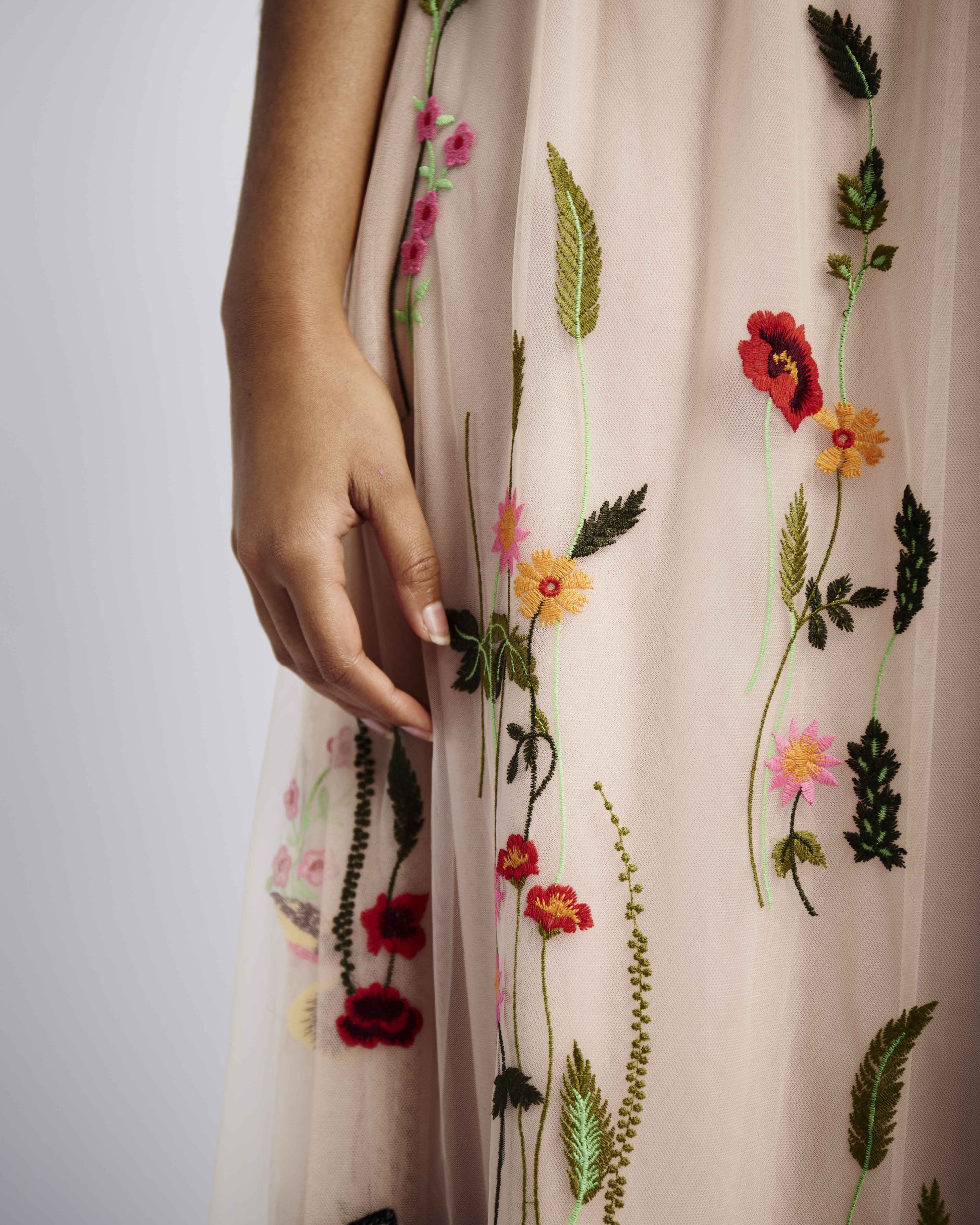 Tulle Lined Dress in Tiger Tulle