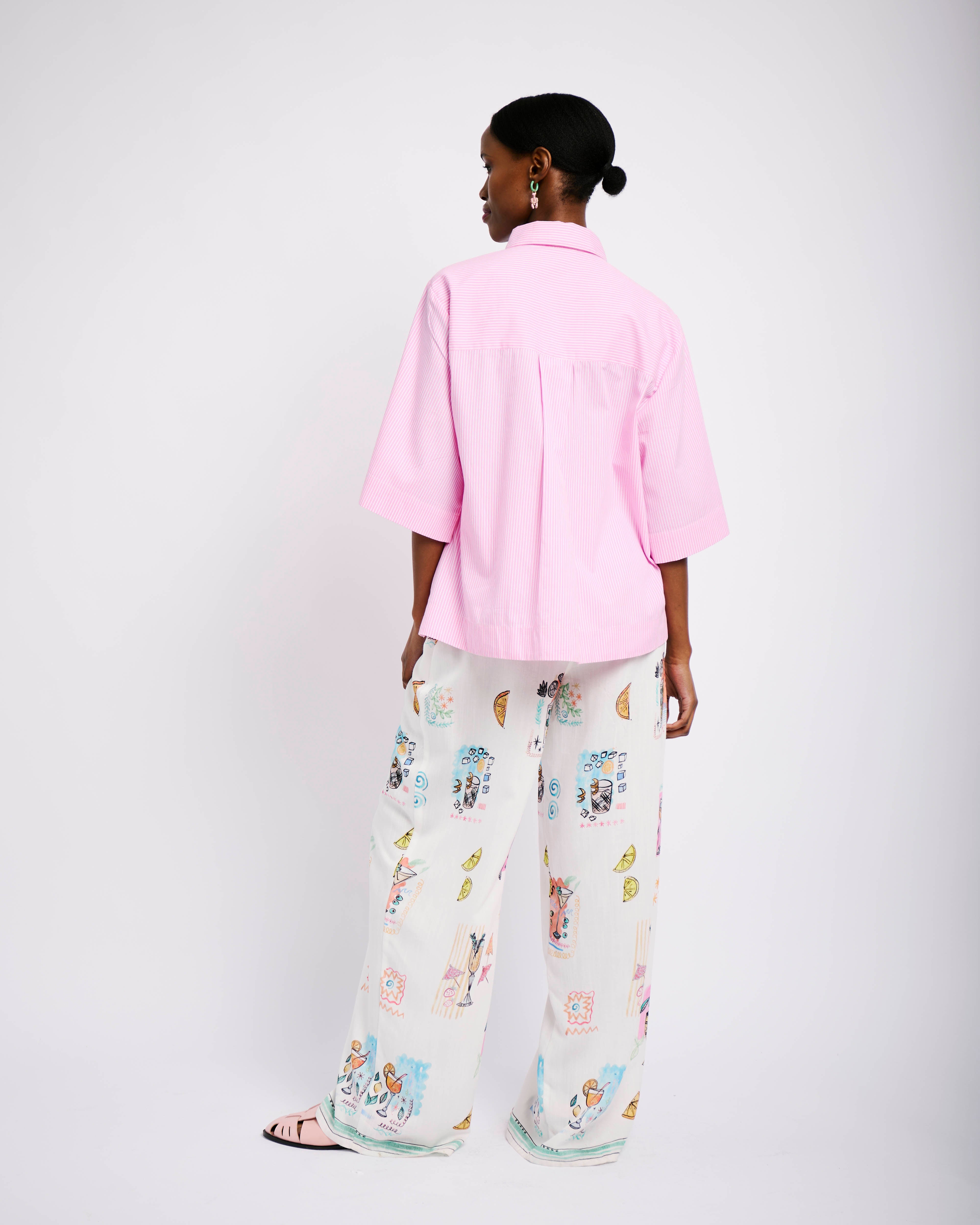 The Perfect Boxy Shirt in Pink Stripe