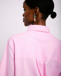 The Perfect Boxy Shirt in Pink Stripe