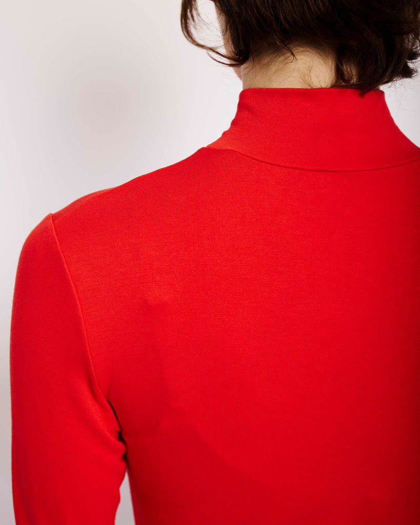 Basic Longsleeve Polo in Red - Me&B