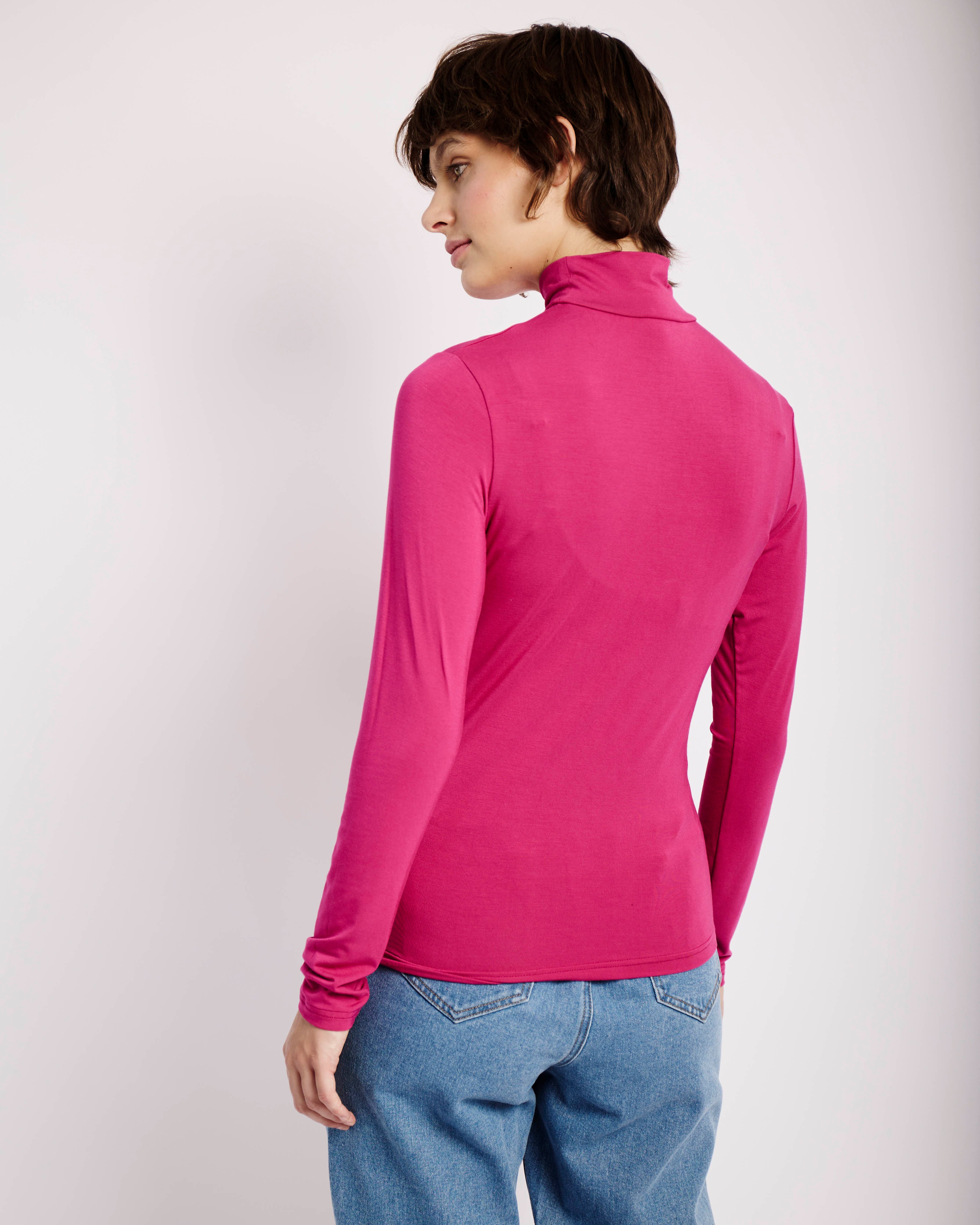 Basic Longsleeve Polo in Raspberry - Me&B