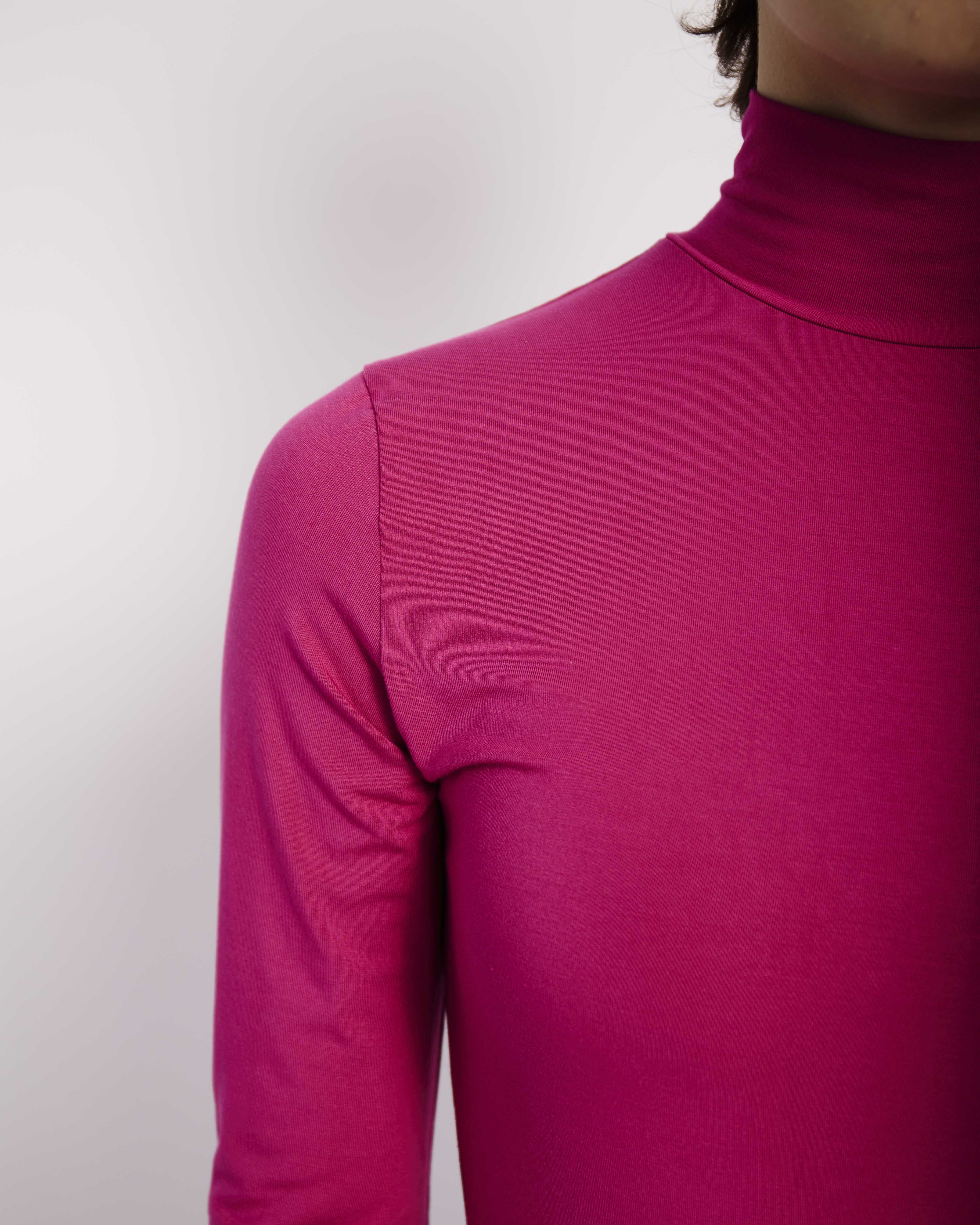 Basic Longsleeve Polo in Raspberry - Me&B