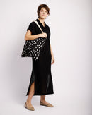 Collared Maxi Knit Dress in Black - Me&B