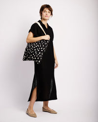 Collared Maxi Knit Dress in Black - Me&B