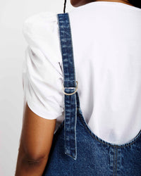 Relaxed Dungaree in Blue Denim - Me&B
