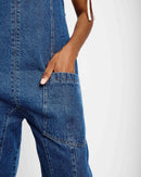 Relaxed Dungaree in Blue Denim - Me&B