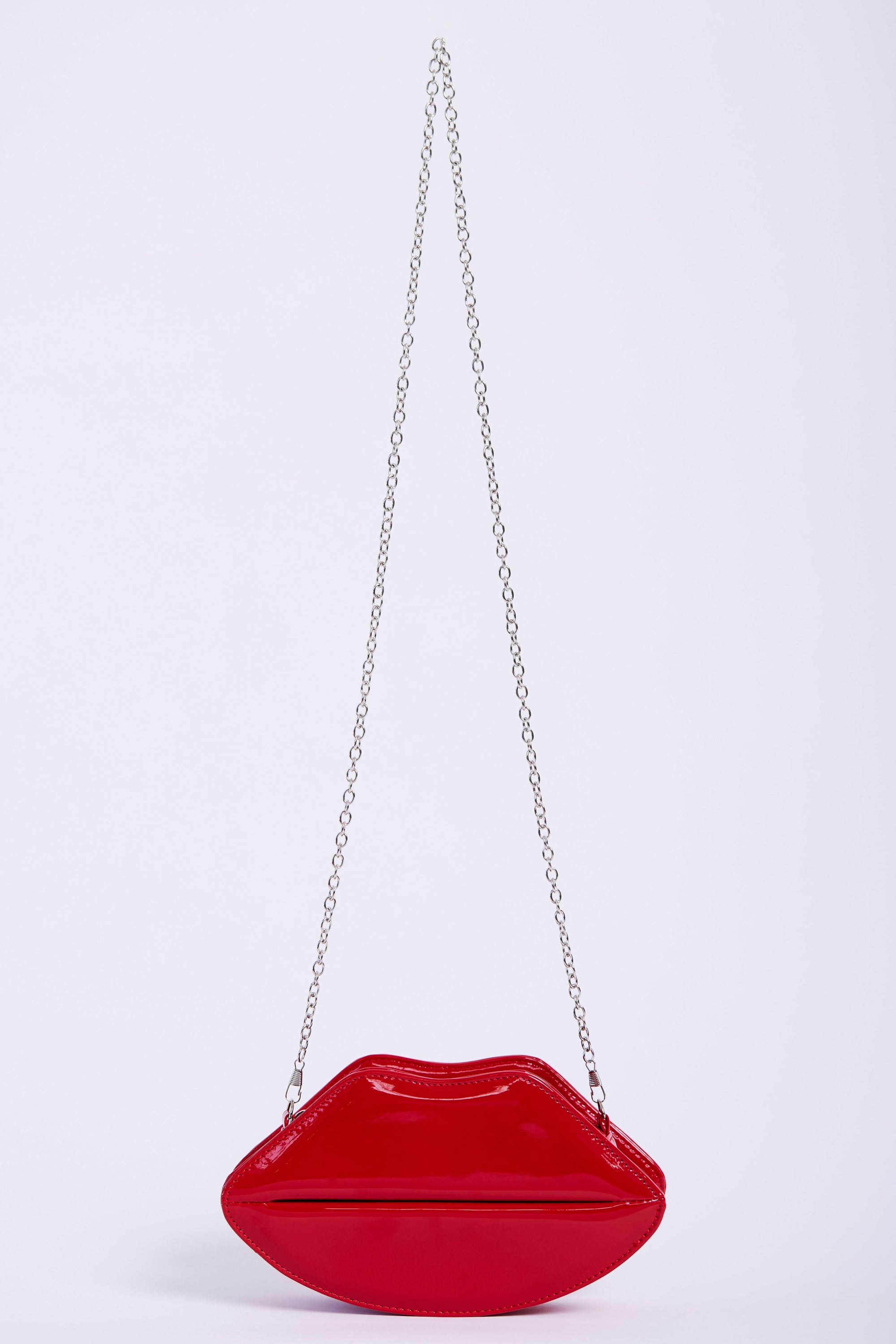 Hard lips bag on silver chain, product image