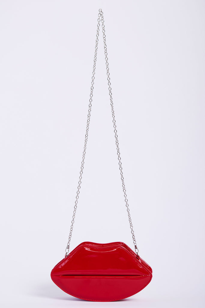 Hard lips bag on silver chain, product image