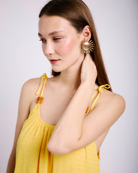 Maxi Swing Sun Dress in Yellow