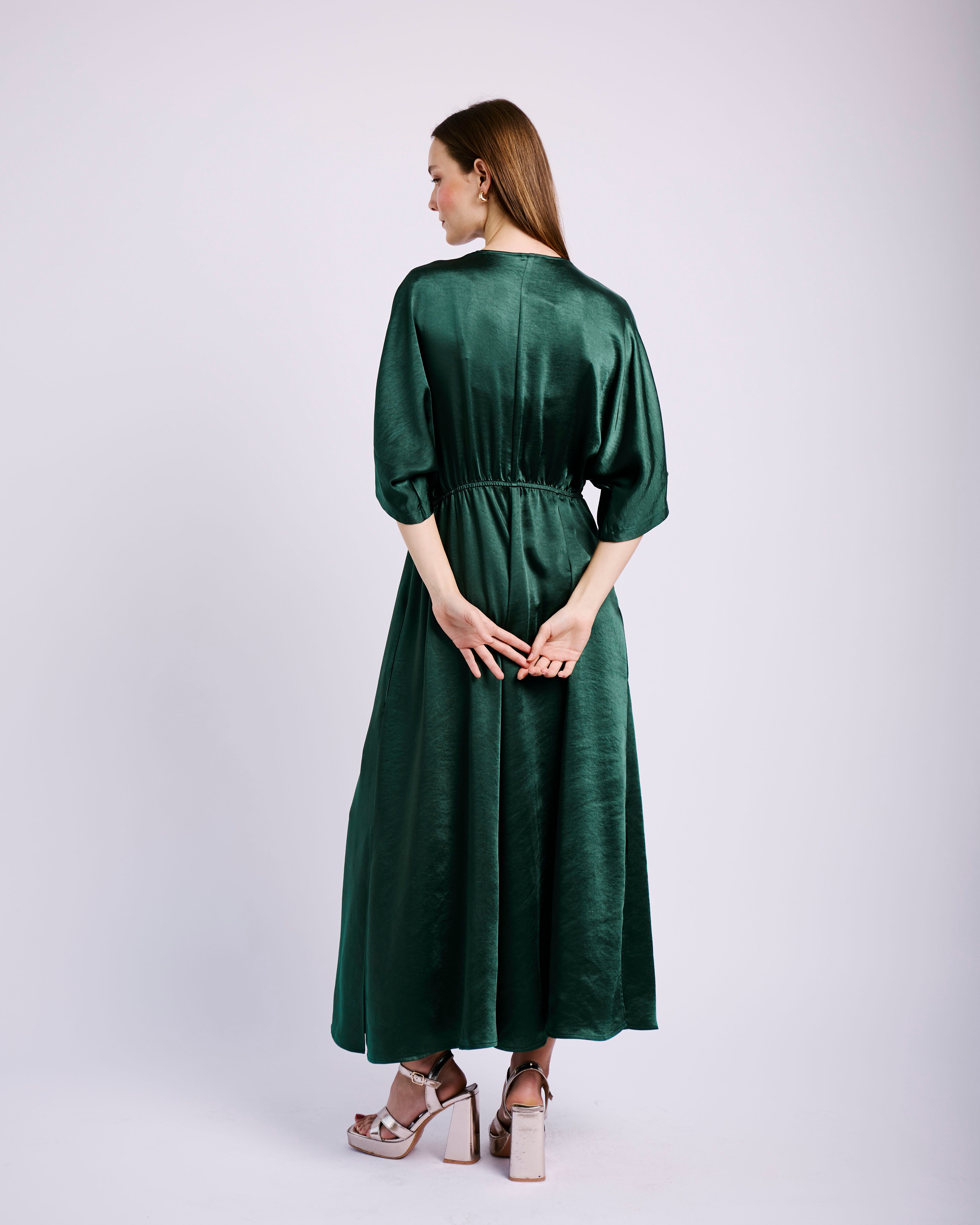 Joy Kaftan in Bottle Green