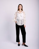 Tailored Tapered Leg Pants in Black