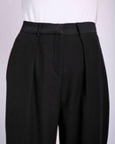 Tailored Tapered Leg Pants in Black