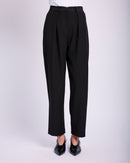 Tailored Tapered Leg Pants in Black