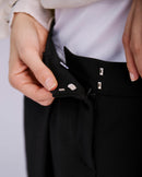 Tailored Tapered Leg Pants in Black