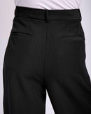 Tailored Tapered Leg Pants in Black