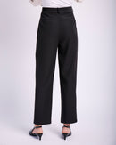 Tailored Tapered Leg Pants in Black