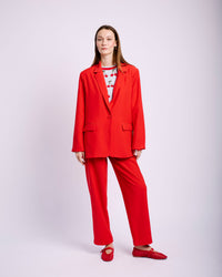 Tailored Lined Jacket in Red