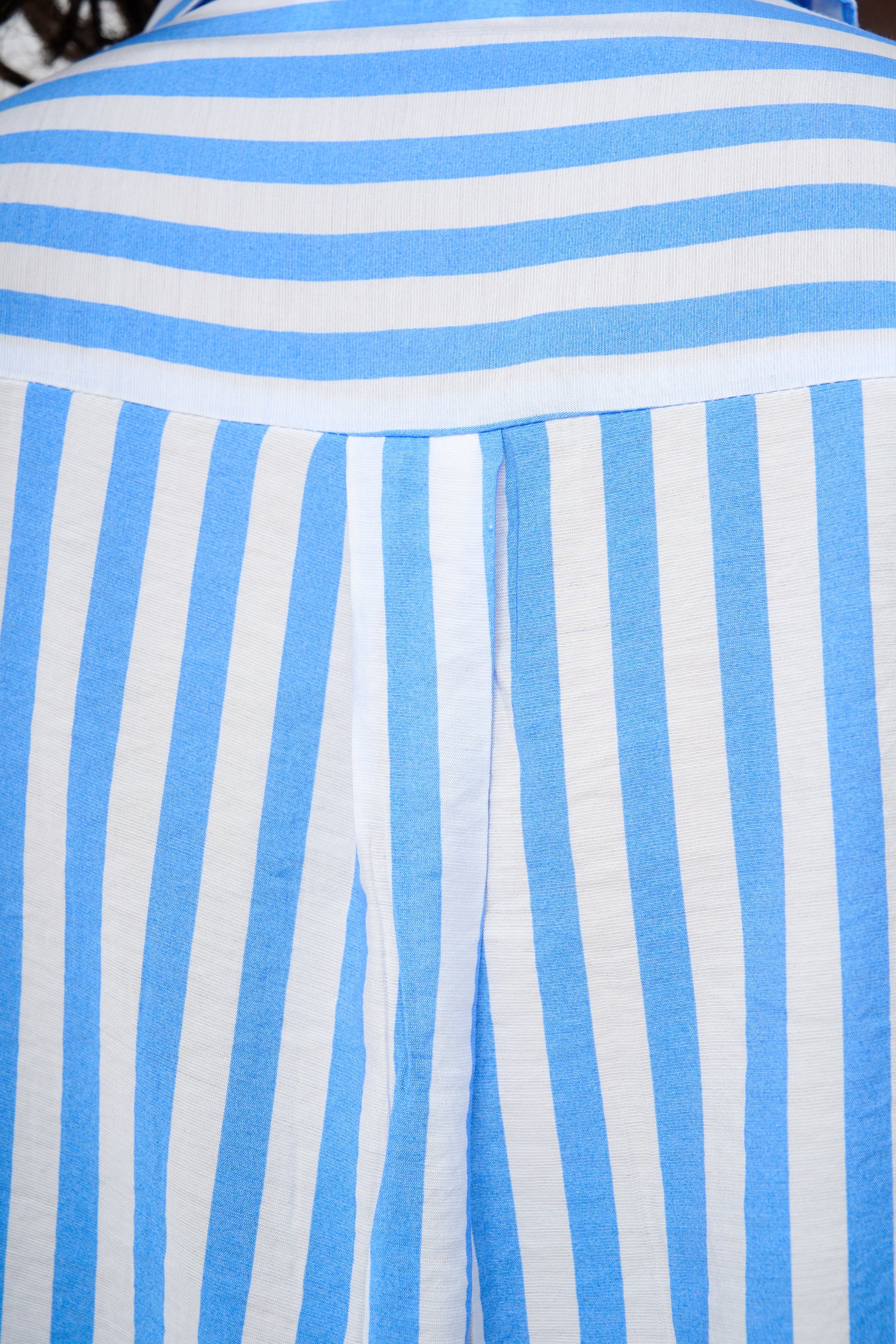 Beaded Shirt in Blue Stripe