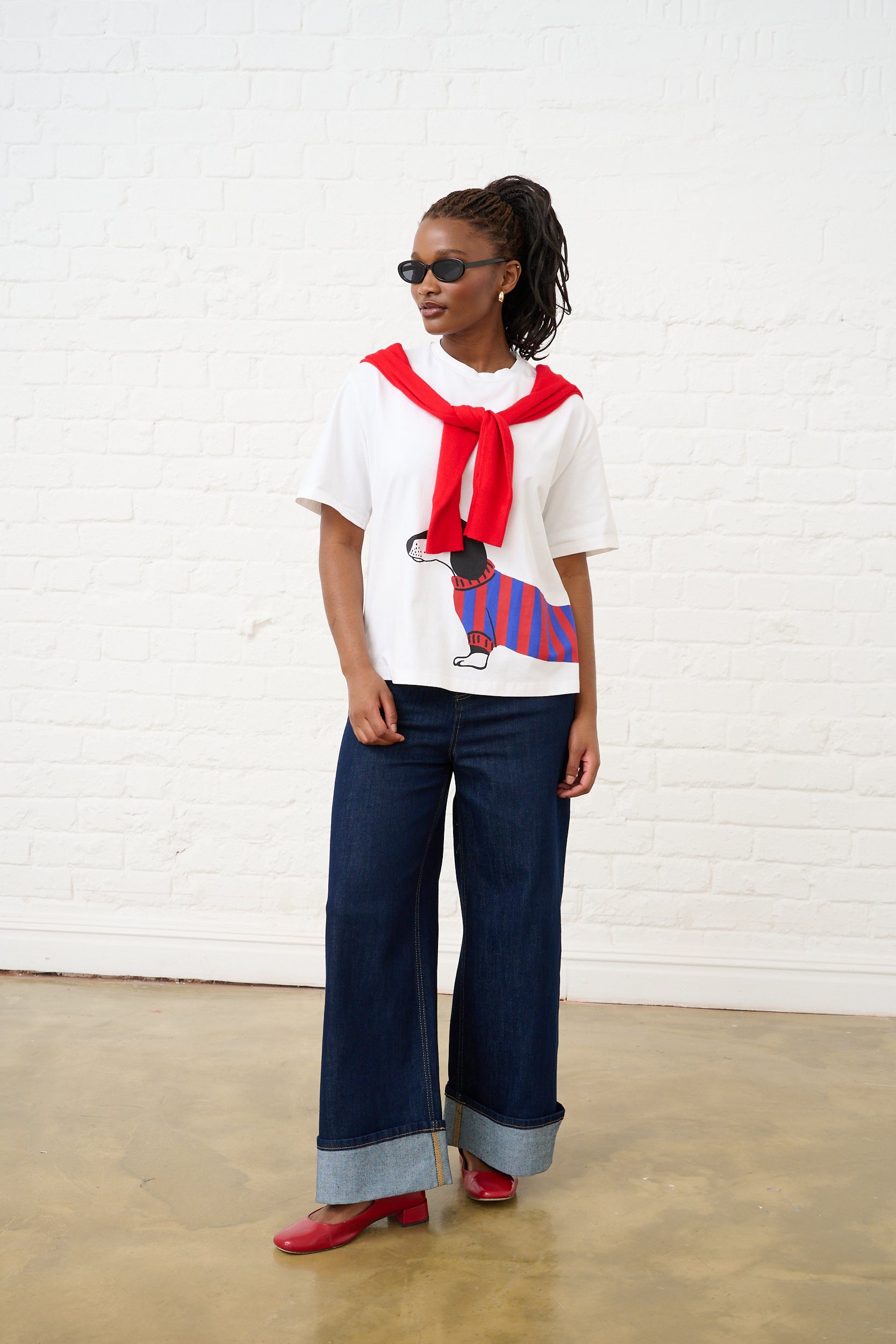 Statement Tee in Dog Print