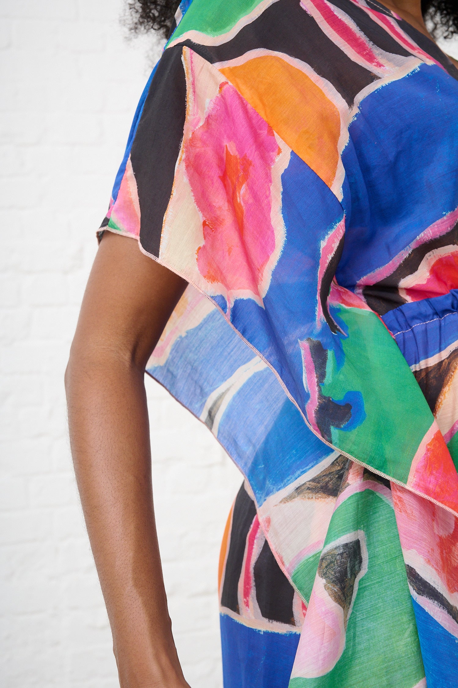 Mural Maxi Kaftan Dress