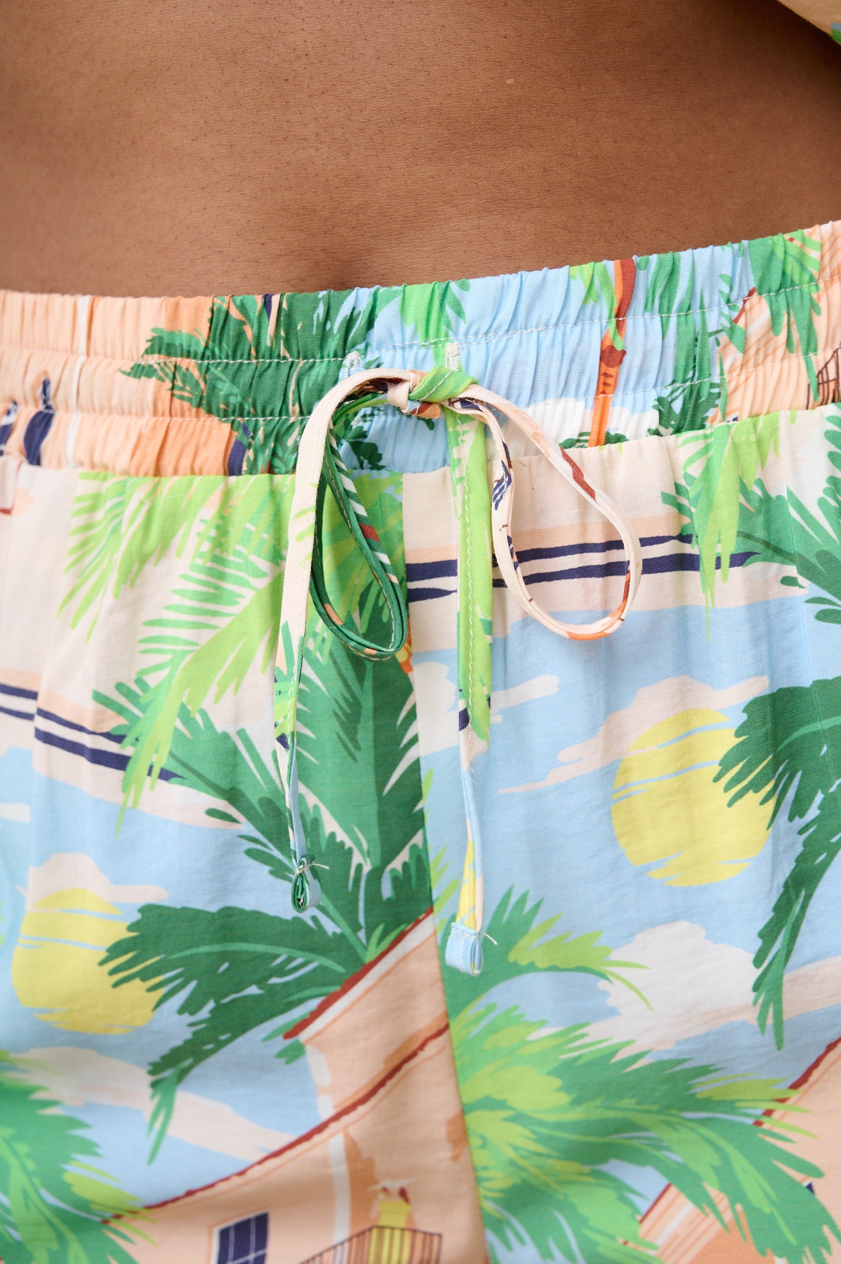 Wide Leg Crop in Holiday Print