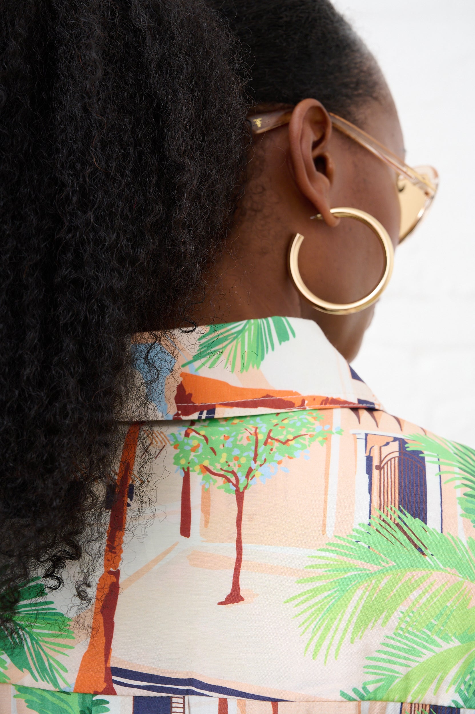 Shirt Dress in Holiday Print