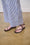 Luxe Crossover Sandal in Brown