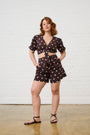 Front Tie Crop Top in Choc Spot