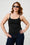 Model is wearing a black cami with black sunglasses by Me&B