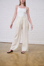 Linen Wide Leg Pants in Butter