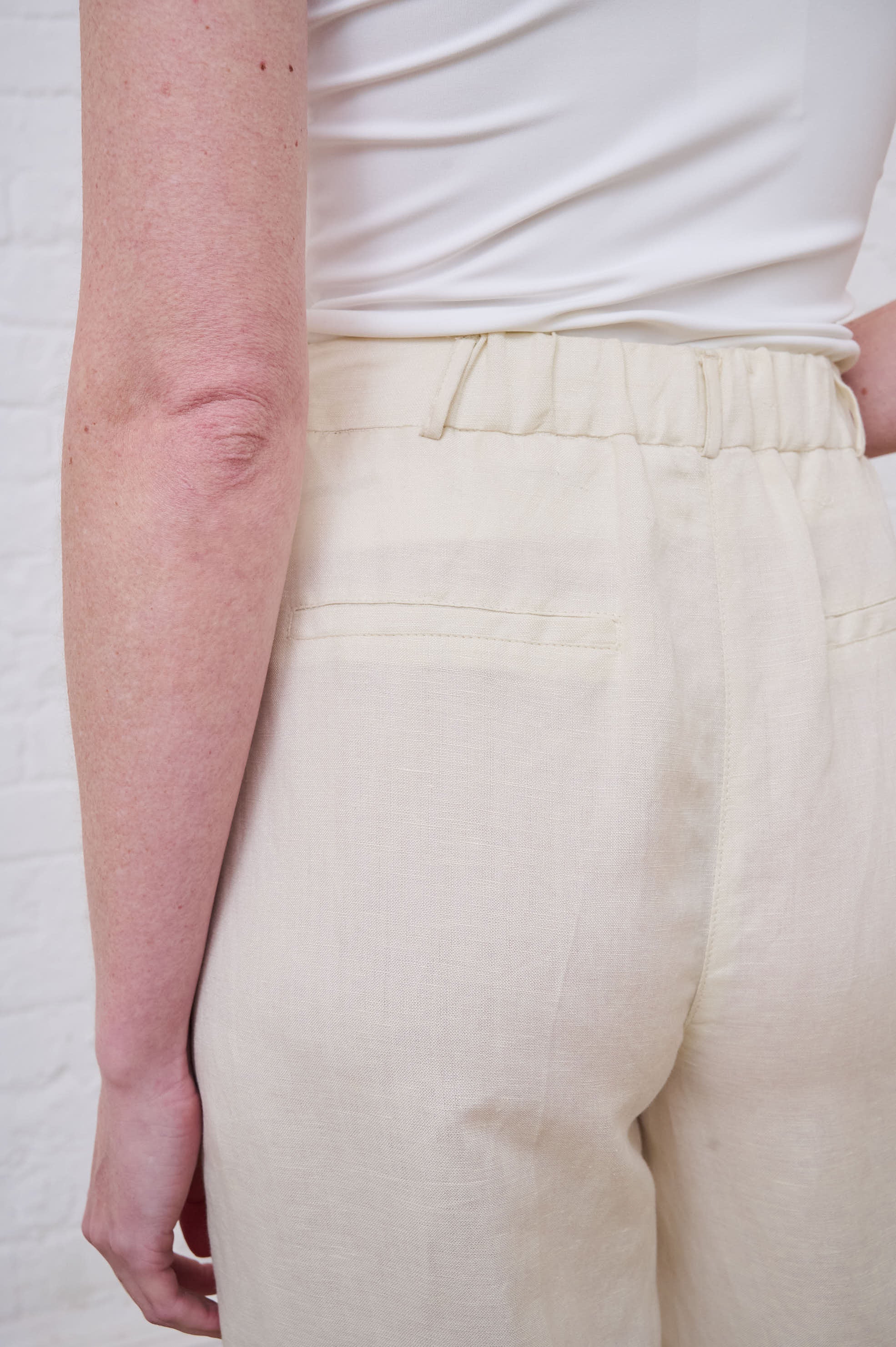 Linen Wide Leg Pants in Butter