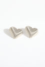 Heart shaped silver earrings by Me&B